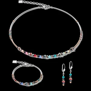 Earrings Fine & Edgy Hematite & Crystals & Stainless Steel Multicolour | COEUR DE LION Outlet