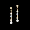 Earrings Gemstones Sphere Couples Mini Blue-Gold | COEUR DE LION Online