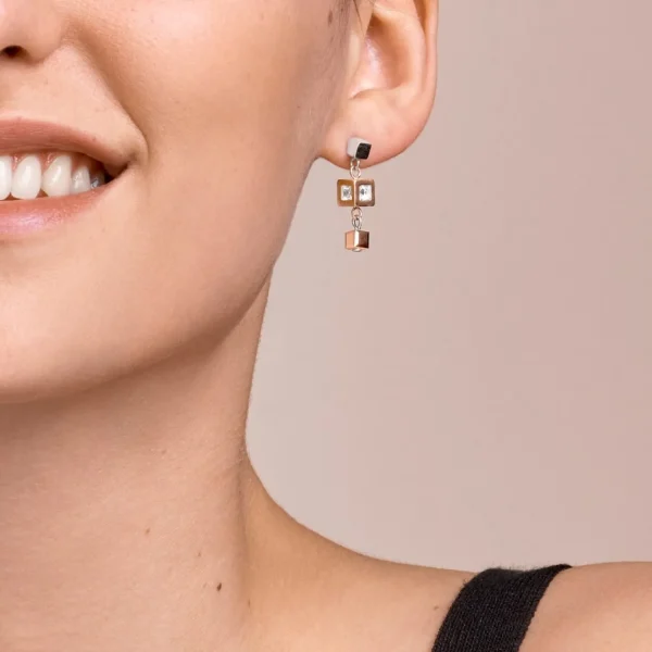 Earrings Geocube® Cluster Rose Gold | COEUR DE LION Clearance