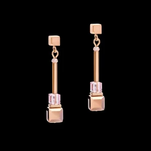 Earrings Geocube® Frontline Rose Gold-Lilac | COEUR DE LION Store