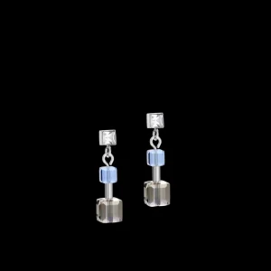 Earrings Geocube® Minimalist Crystals Blue | COEUR DE LION Flash Sale