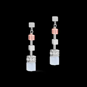 Earrings Geocube® Multitask Summer Multi Pastel-Silver | COEUR DE LION Best