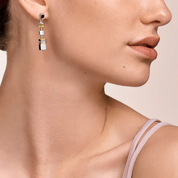 Earrings Geocube® Multitask Gold-Silver | COEUR DE LION New