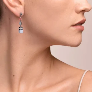 Earrings Geocube® Multitask Summer Multi Pastel-Silver | COEUR DE LION Outlet