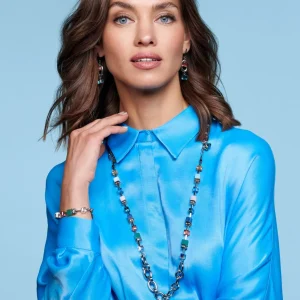 Earrings Geocube® Statement Precious Chunky Chain Multiwear 35 Multicolour | COEUR DE LION Fashion