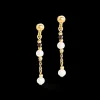 Earrings Modern Princess Freshwater Pearls Gold | COEUR DE LION Cheap