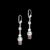 Earrings Pearls & Cubes Gemstones Silver-Rose | COEUR DE LION Best Sale