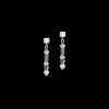 Earrings Princess Pearls Asymmetry Aqua-Pink | COEUR DE LION New