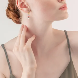 Earrings Princess Pearls Asymmetry Indian Summer | COEUR DE LION Online