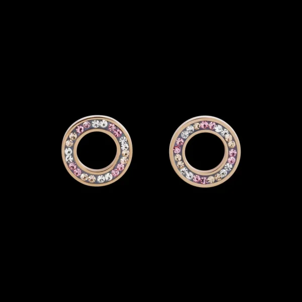 Earrings Ring Crystals Pave Rose Small & Stainless Steel Rose Gold & Silver | COEUR DE LION Discount