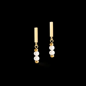 Earrings Shape Shifter Freshwater Pearls Gold | COEUR DE LION Store