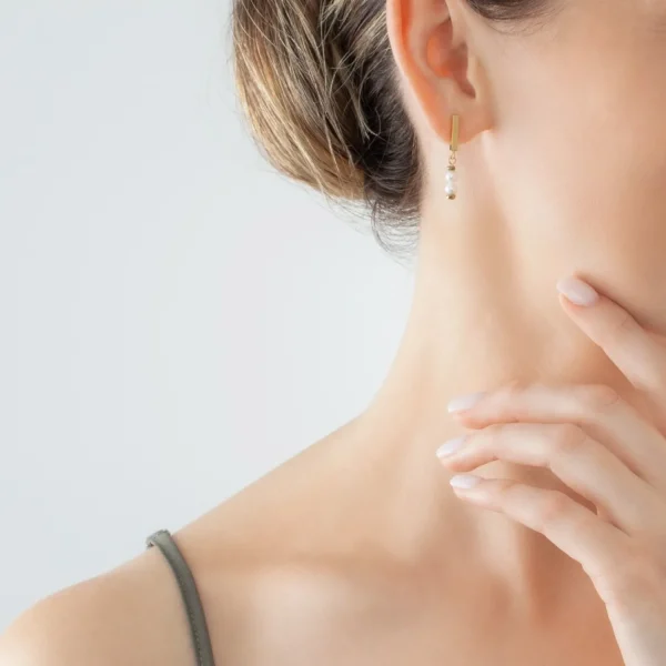 Earrings Shape Shifter Freshwater Pearls Gold | COEUR DE LION Store
