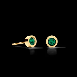 Earrings Sparkling Dots Gold-Dark Green | COEUR DE LION Sale