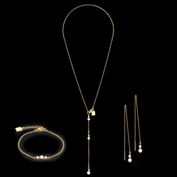 Earrings Y Fairy Freshwater Pearl Gold | COEUR DE LION Flash Sale