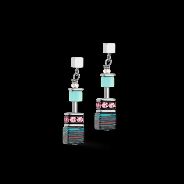 Geocube® Candy Earrings Aqua Pink | COEUR DE LION Best