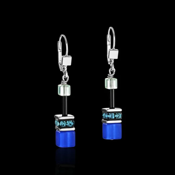 Geocube® Earrings Blue-Green | COEUR DE LION Hot