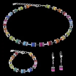 Geocube® Earrings Classic Polaris & Rhinestone Multicolour | COEUR DE LION Online