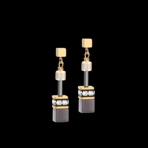 Geocube® Earrings Grey-Gold | COEUR DE LION Sale