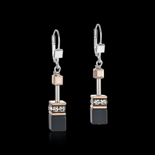 Geocube® Earrings Onyx Black-Rose Gold | COEUR DE LION Sale