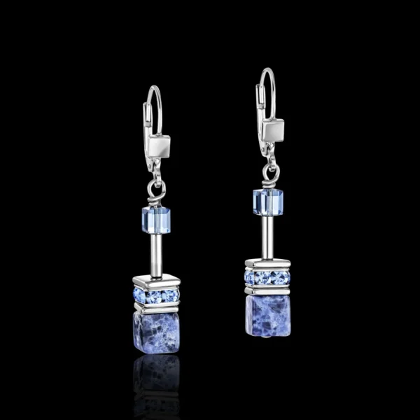 Geocube® Earrings Sodalite & Haematite Blue | COEUR DE LION Cheap