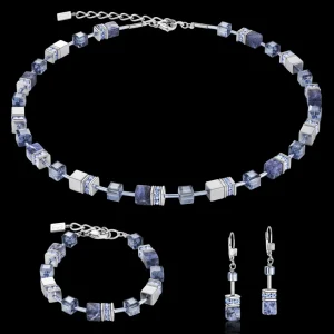 Geocube® Earrings Sodalite & Haematite Blue | COEUR DE LION Cheap