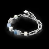 Geocube® Fusion Chain Bracelet Silver Blue | COEUR DE LION Fashion