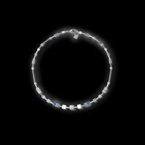 Geocube® Fusion Chain Necklace Silver Blue | COEUR DE LION Outlet