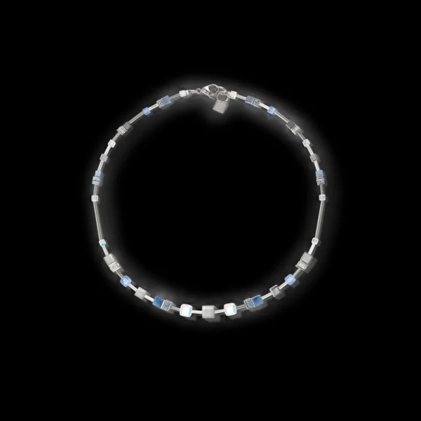 Geocube® Fusion Chain Necklace Silver Blue | COEUR DE LION Outlet