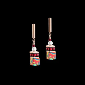 Geocube® Fusion Festive Earrings Red | COEUR DE LION Hot