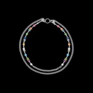 Geocube® Iconic Boho Necklace Silver-Multicolour | COEUR DE LION Clearance