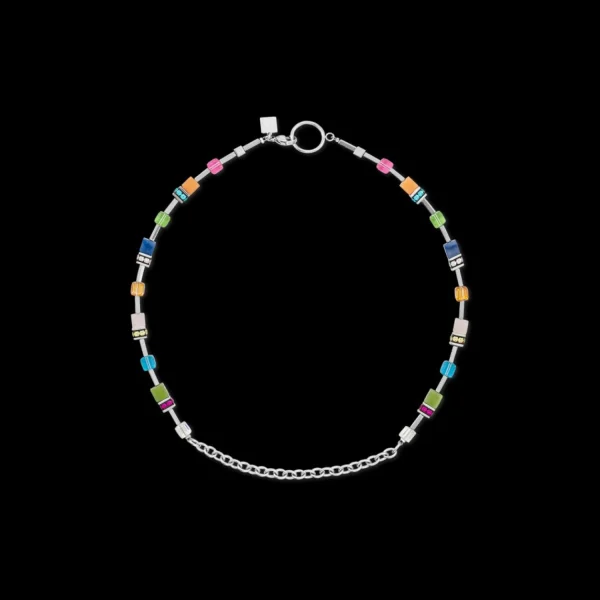 Geocube® Iconic Boho Necklace Silver-Multicolour | COEUR DE LION Clearance