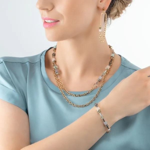 Geocube® Iconic Boho Necklace Gold-Multicolour | COEUR DE LION Online