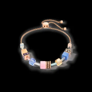 Geocube® Iconic Chain Bracelet Pale Blue Pink | COEUR DE LION Cheap