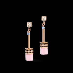 Geocube® Iconic Chain Earrings Pale Blue Pink | COEUR DE LION Store