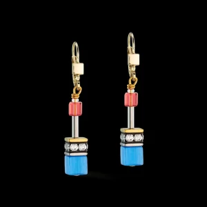 Geocube® Iconic Classic Multicolour Gold Earrings | COEUR DE LION Clearance