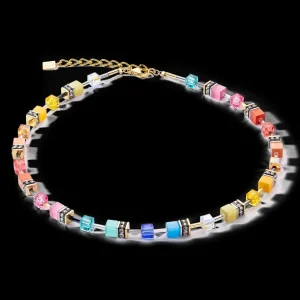 Geocube® Iconic Classic Multicolour Gold Necklace | COEUR DE LION Best