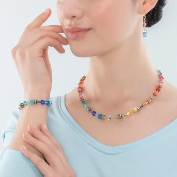 Geocube® Iconic Classic Multicolour Gold Necklace | COEUR DE LION Best