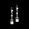 Geocube® Iconic Earrings Rose Gold White & Dark Green | COEUR DE LION Flash Sale