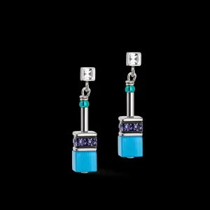 Geocube® Iconic Earrings Turquoise-Purple | COEUR DE LION Clearance