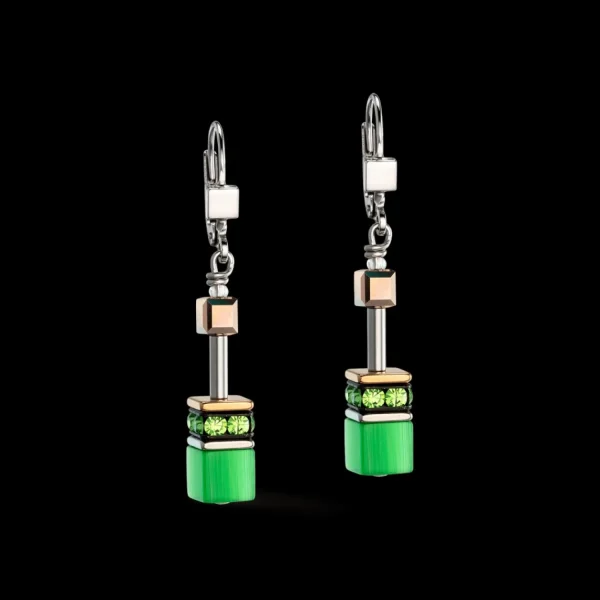 Geocube® Iconic Monochrome Earrings Green | COEUR DE LION Hot