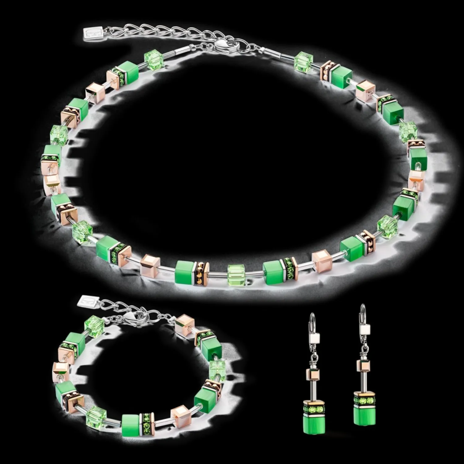 geocube_iconic_monochrome_1-11.webp Geocube® Iconic Monochrome Necklace Green | COEUR DE LION Discount