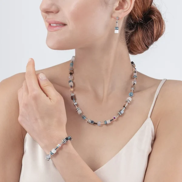 Geocube® Iconic Monochrome Necklace Aqua | COEUR DE LION Online