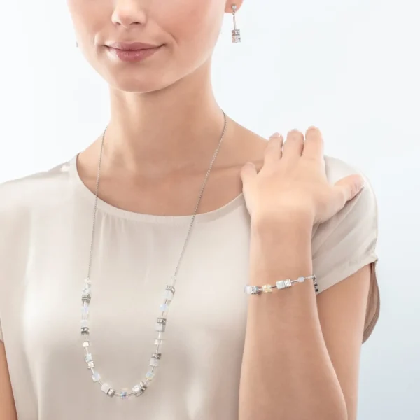 Geocube® Iconic Nature Chain Necklace White | COEUR DE LION Outlet
