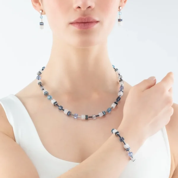 Geocube® Iconic Nature Necklace Blue White | COEUR DE LION Best