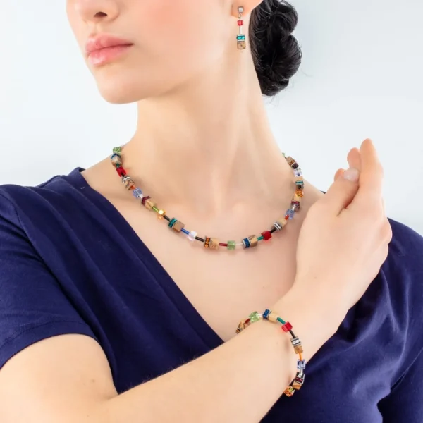 Geocube® Iconic Nature Necklace Multicolour Brown | COEUR DE LION Best