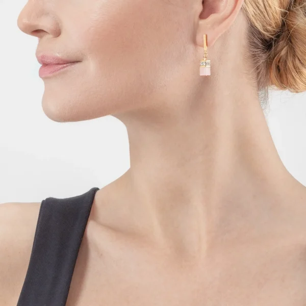 Geocube® Iconic Precious Earrings Light Rose | COEUR DE LION Fashion