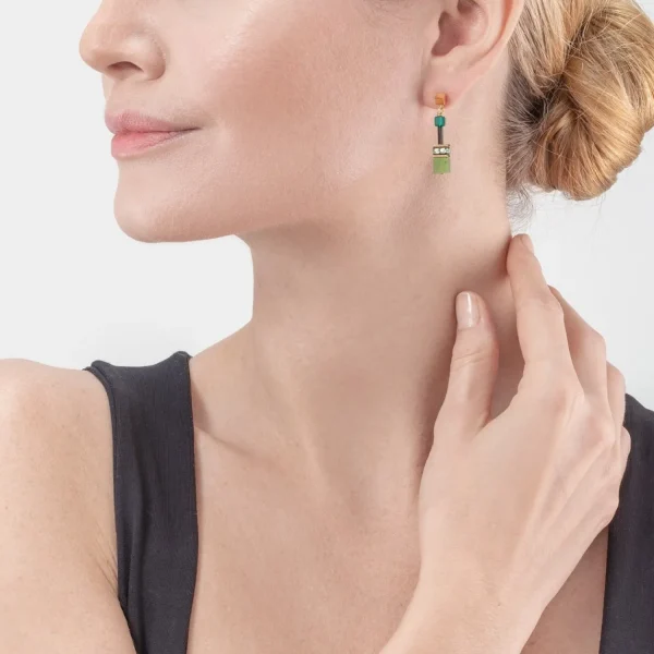 Geocube® Iconic Precious Earrings Green | COEUR DE LION Outlet