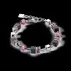 Geocube® Iconic Precious Onyx Bracelet Silver-Amethyste | COEUR DE LION Online