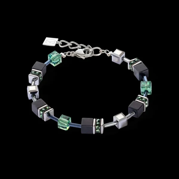 Geocube® Iconic Precious Onyx Bracelet Silver-Sage Green | COEUR DE LION Cheap