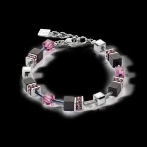 Geocube® Iconic Precious Onyx Bracelet Silver-Amethyste | COEUR DE LION Best